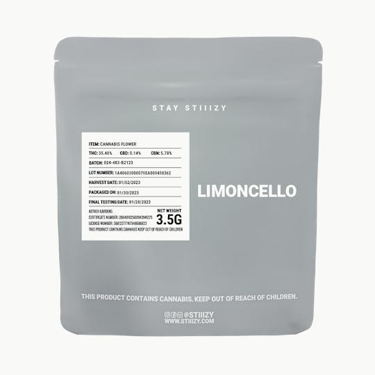 STIIIZY - - LIMONCELLO - 3.5G Grey Label Mylar - 1