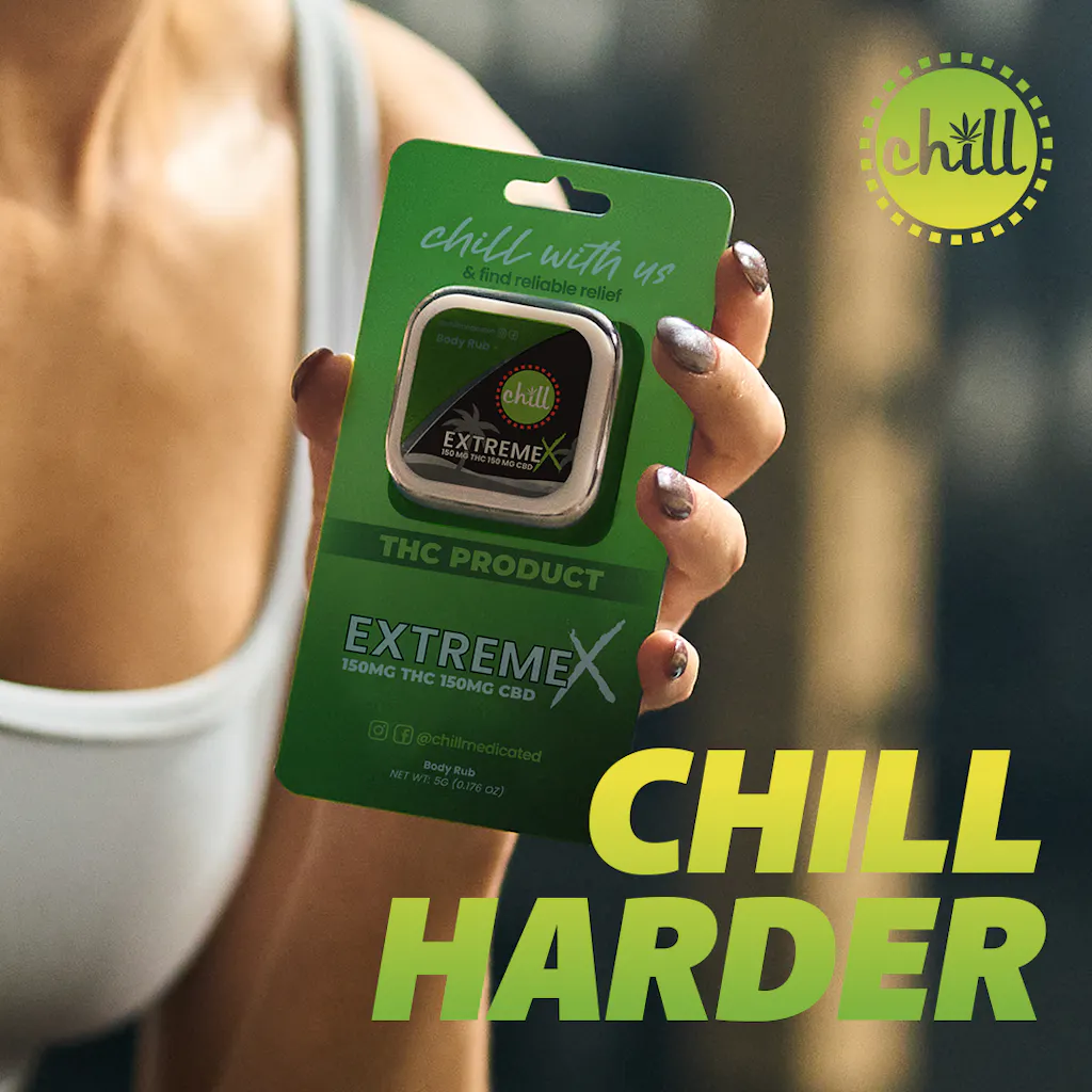 150mg THC : 150mg CBD | Extreme X TO-GO Body Rub | REC - Chill Medicated