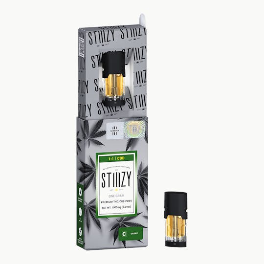 STIIIZY - Vape Cartridge - GRAPE 1G 1:1 (CBD/THC) Original Pod - STIIIZY - 1