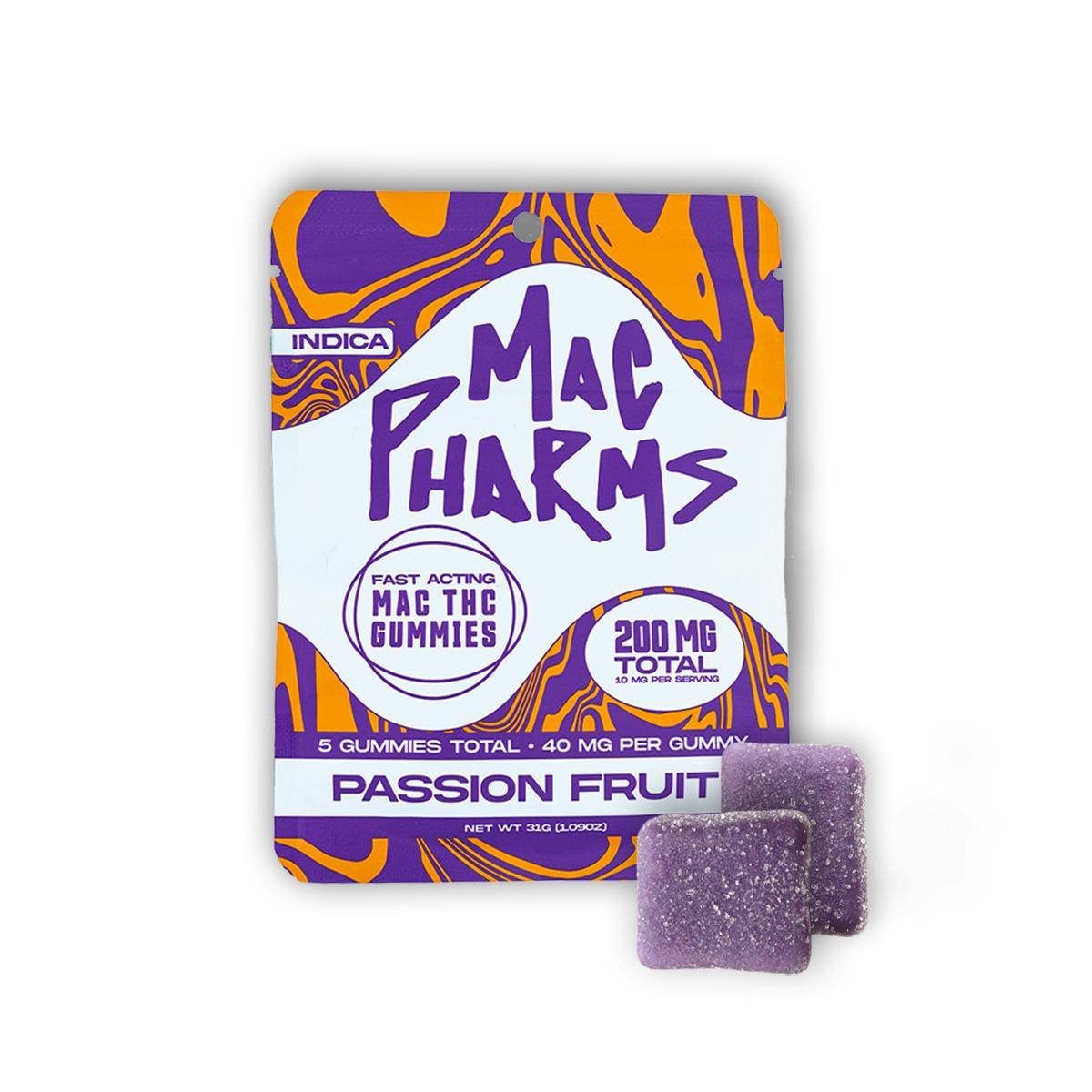 Mac Pharms - Mac Pharms I Passion Fruit I THC Gummies I 200mg - 1