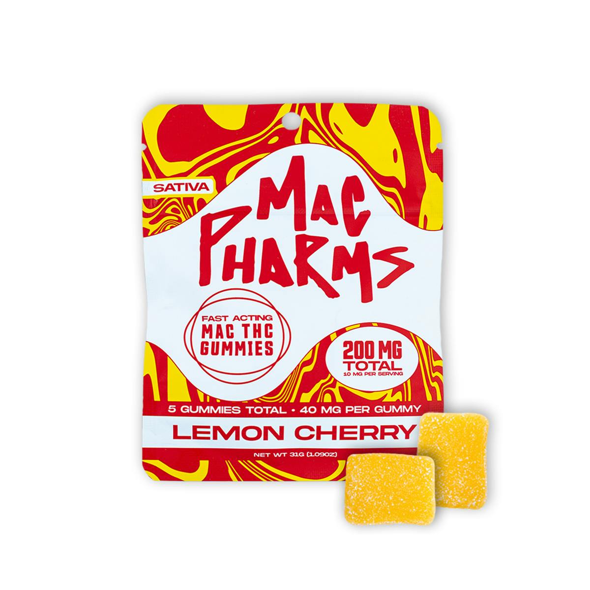 Mac Pharms - Mac Pharms I Lemon Cherry I THC Gummies I 200mg - 1