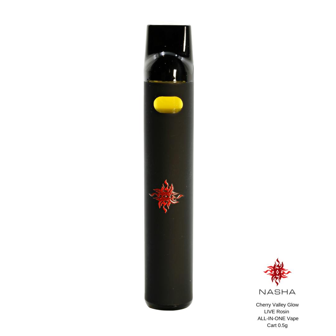 NASHA - Cherry Valley Glow Live Rosin All-In-One Vape 0.5 gram - 1