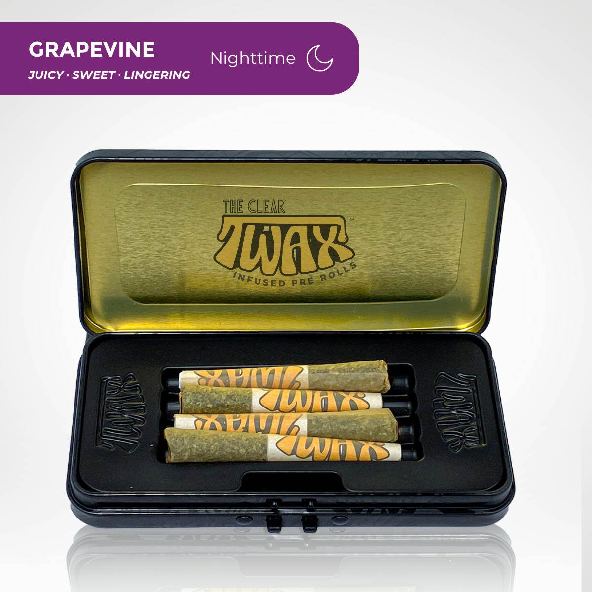 CLEAR Brands - The Clear TWAX Mini Infused Pre-rolls 2g [4 Pack] | Grapevine - 1