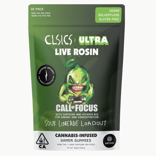 CLSICS Rosin & Rosin Infused Pre Rolls - Call of Focus - 10Pk GUMMIES LIVE ROSIN INFUSED - 1