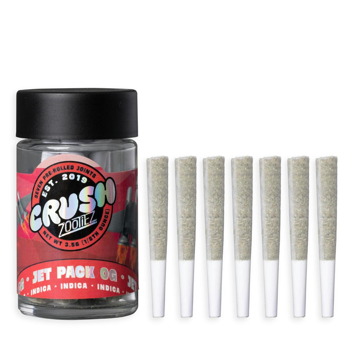 Crush Cannabis - Crush Cannabis ms - Jet Pack OG - 7 pack pre-rolls total 3.5g - 1