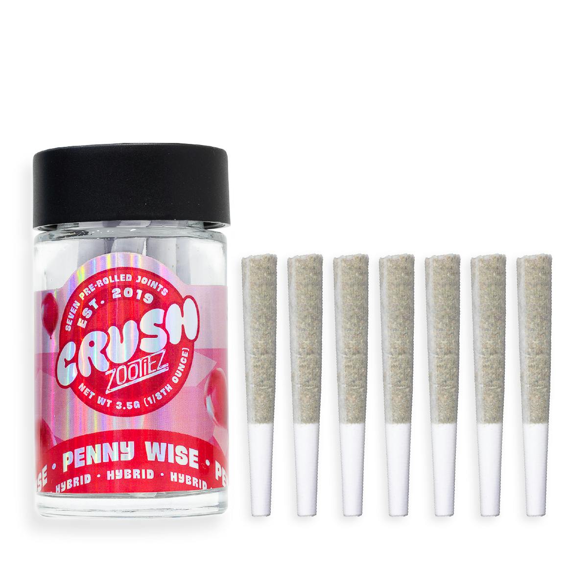 Crush Cannabis - Crush Cannabis ms - Penny Wise - 7 pack pre-rolls total 3.5g - 1