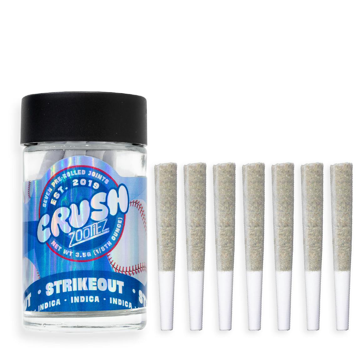 Crush Cannabis - Crush Cannabis ms - Strikeout - 7 pack pre-rolls total 3.5g - 1