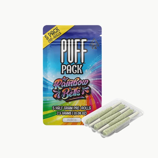 PUFF - Rainbow Belts - indica - 5 pack pre-rolls - 2.5 gram - 1
