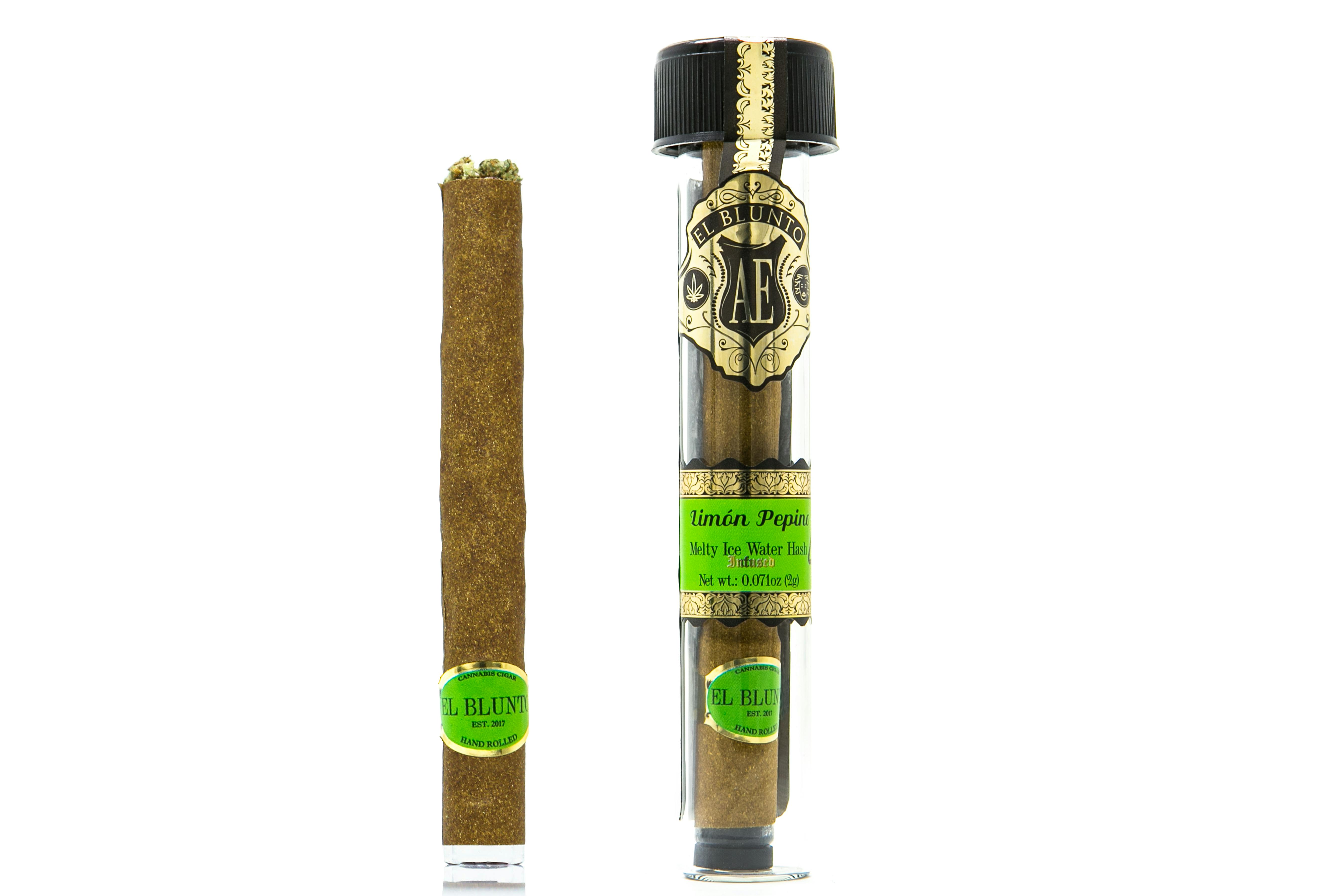 El Blunto by Albert Einstone's - El Blunto - Limon Pepino - 2G Cannabis Cigar - Hash Infused [Blunt] - 1