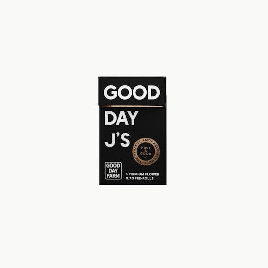 GOOD DAY FARM - GDF: Pre-Roll Pack | Bubba Kush | Good Day J's | 0.7g ea | 5pk - 1