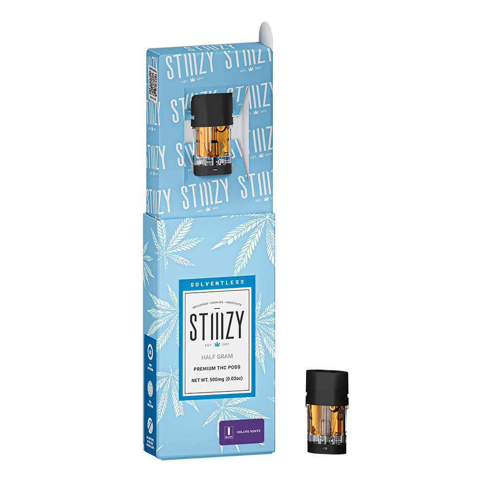 STIIIZY - Vape Cartridge - GELATO MINTZ .5G Solventless Live Rosin Pod - STIIIZY - 1