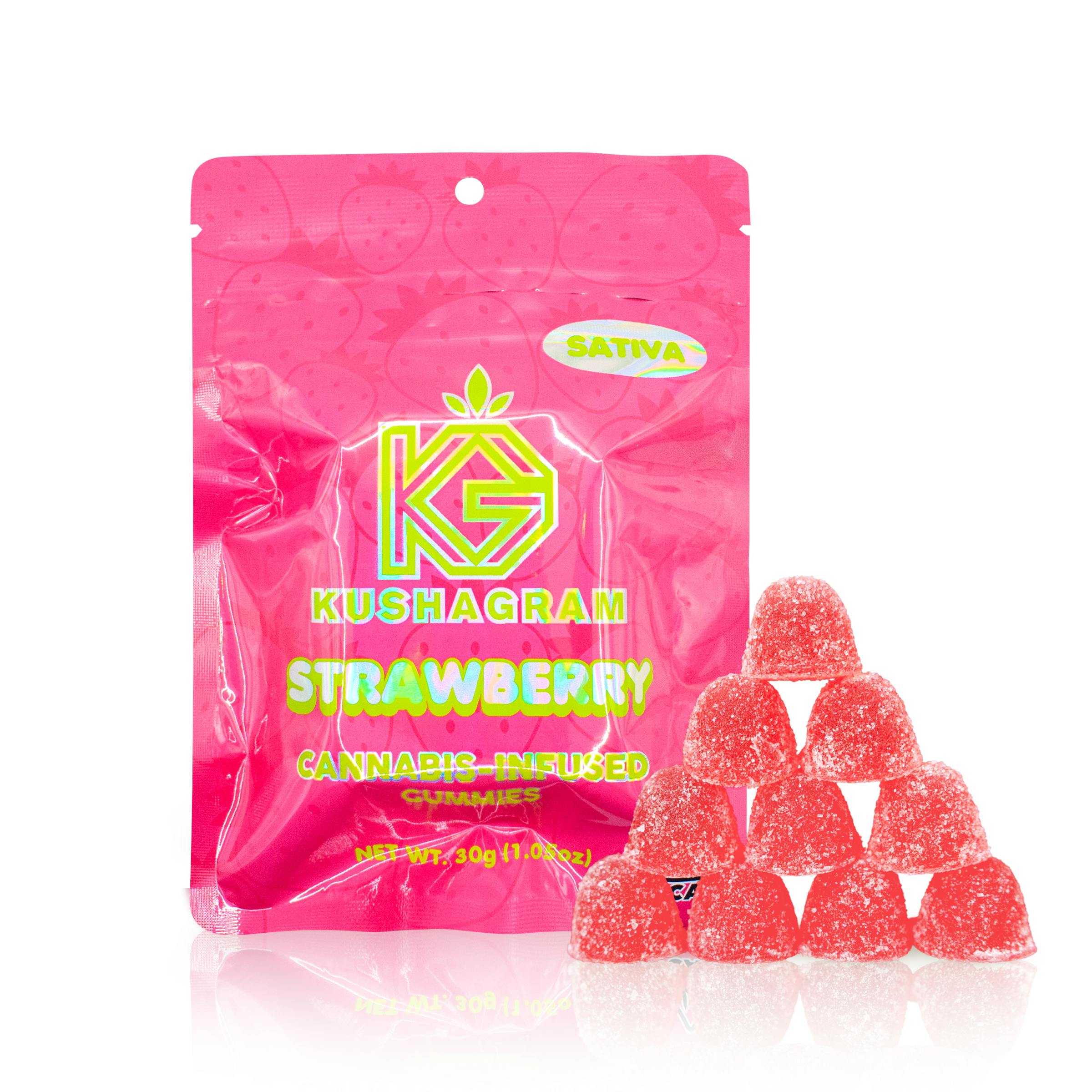 KUSHAGRAM - 100mg Strawberry Gummies - 1