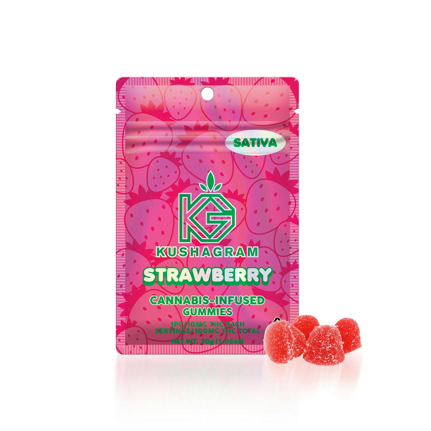 KUSHAGRAM - Strawberry Gummies - 100mg - 1