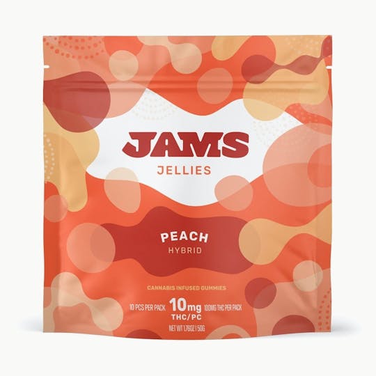 JAMS - Jellies - Peach 100mg | 10pk - 1