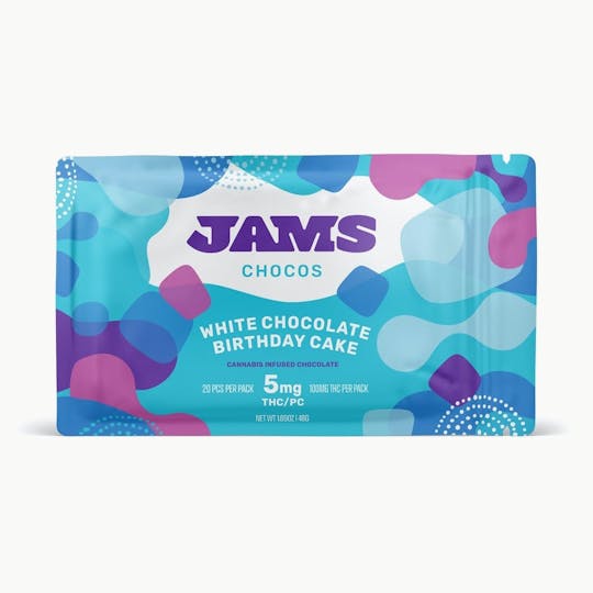 JAMS - Chocos - White Chocolate Birthday Cake 100mg - 1