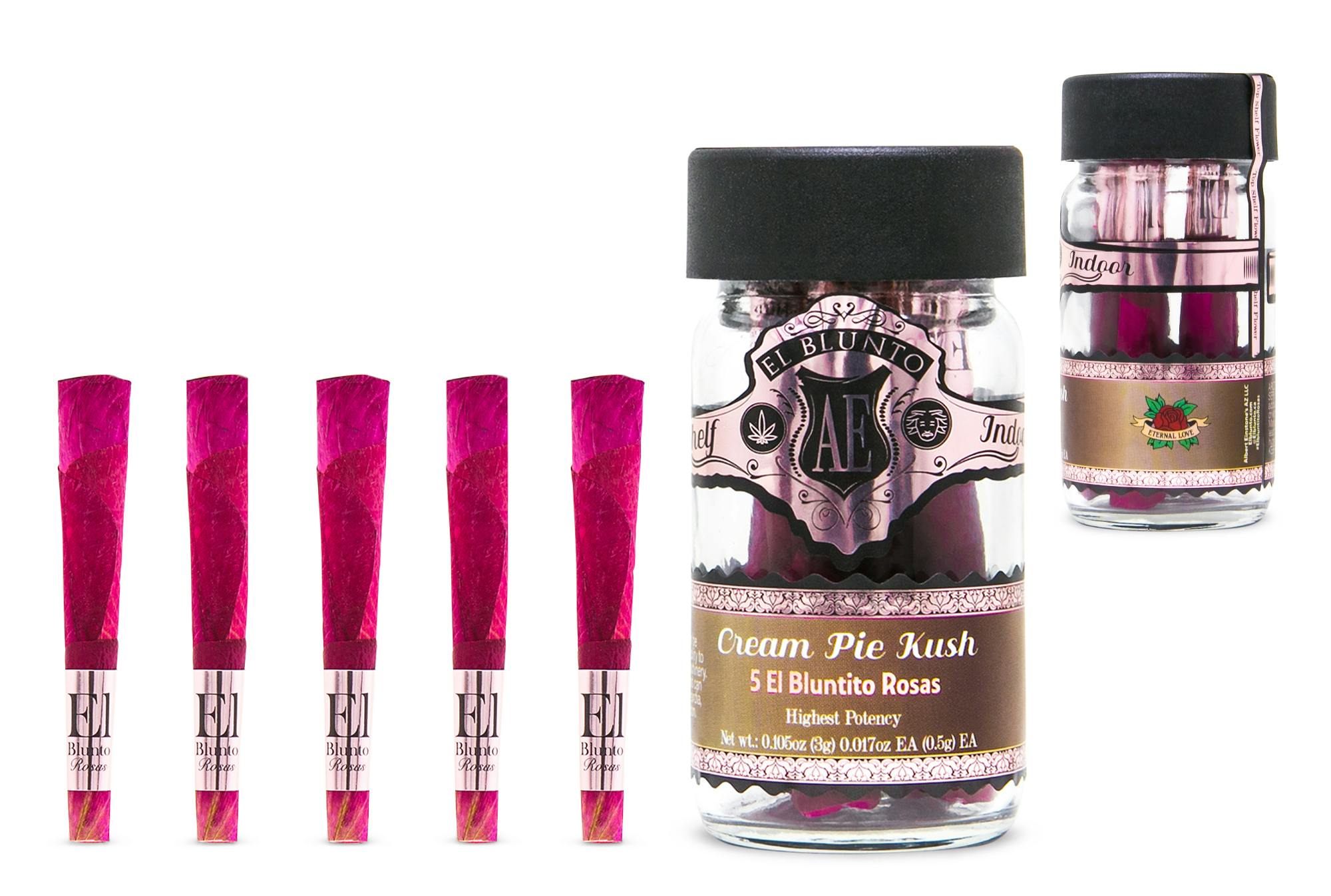 El Blunto by Albert Einstone's - El Bluntito 5-Pack Rosas - Cream Pie Kush - 5 x 0.5G [Mini Rose Joints] - 1