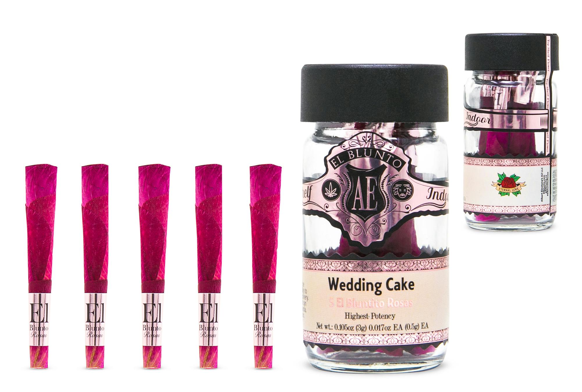 El Blunto by Albert Einstone's - El Bluntito 5-Pack Rosas - Wedding Cake - 5 x 0.5G [Mini Rose Joints] - 1