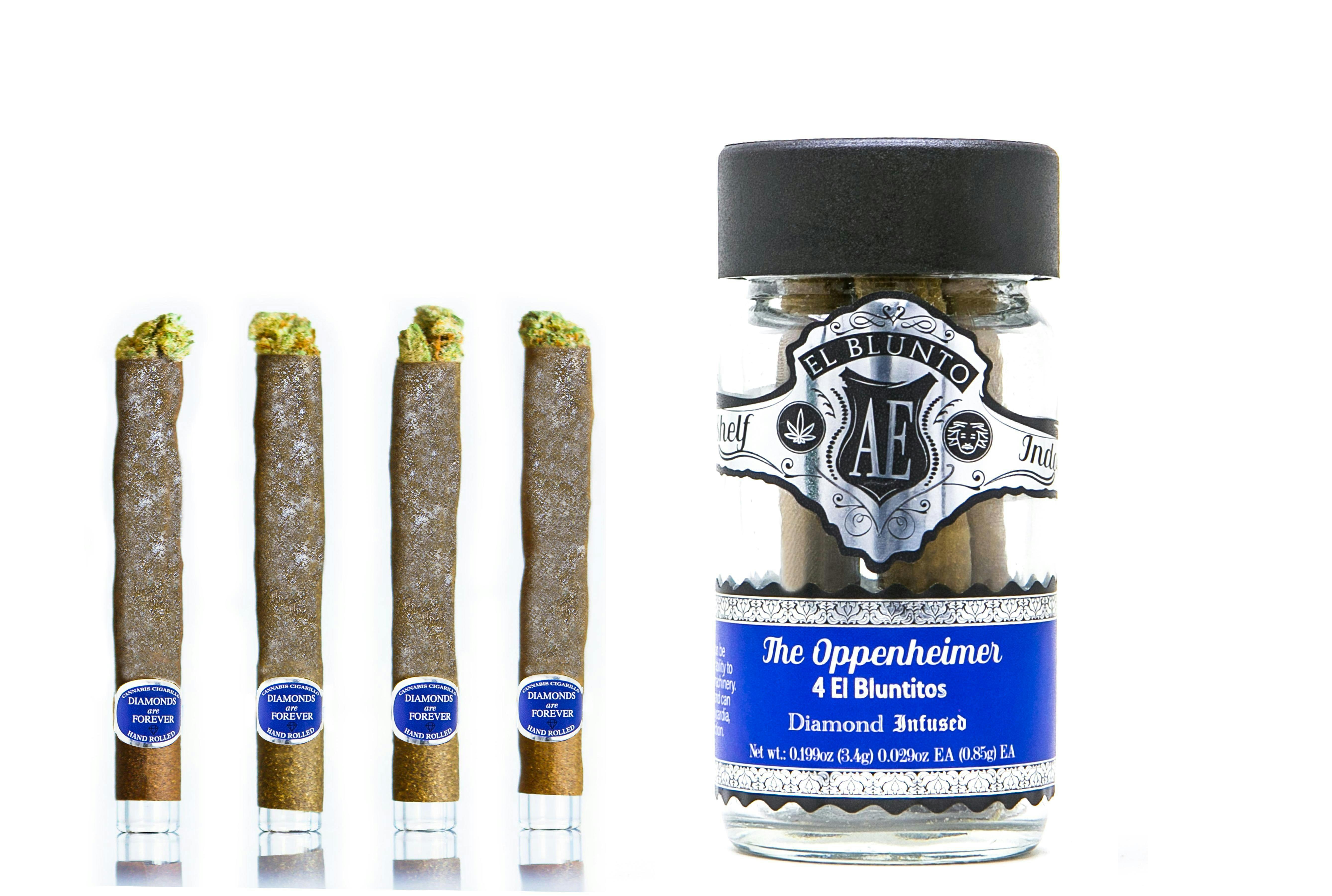 El Blunto by Albert Einstone's - El Bluntito 4-Pack Diamond Infused - Oppenheimer - 4 x .85G [Mini Blunt] - 1