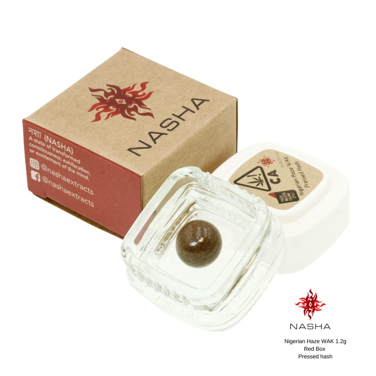 NASHA - Nigerian Haze WAK 1.2g Red Pressed Hash (High Water Farm) - 1