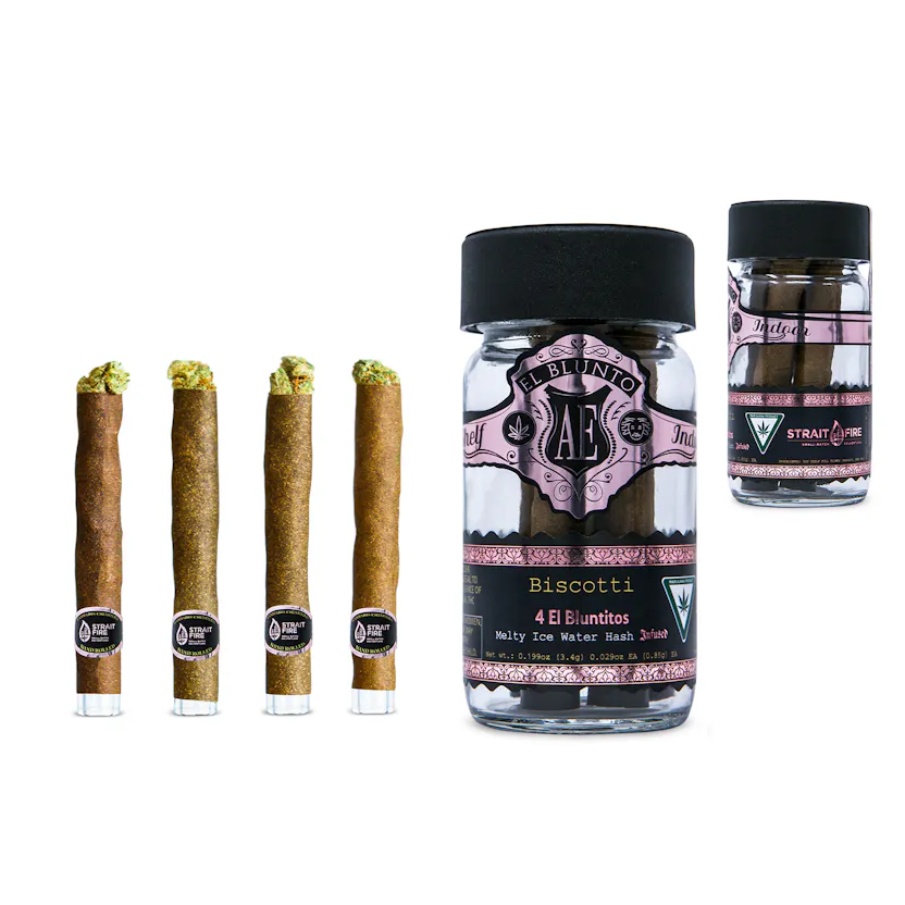 El Bluntito 4pk x Strait Fire - Hash - Biscotti - 4 x .85G [Mini Blunt ...