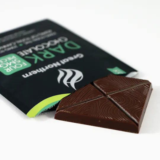 Great Northern Cannabis - Great Northern Cannabis 20mg Dark Chocolate Square (Indica) 1:1 THC:CBD - 1