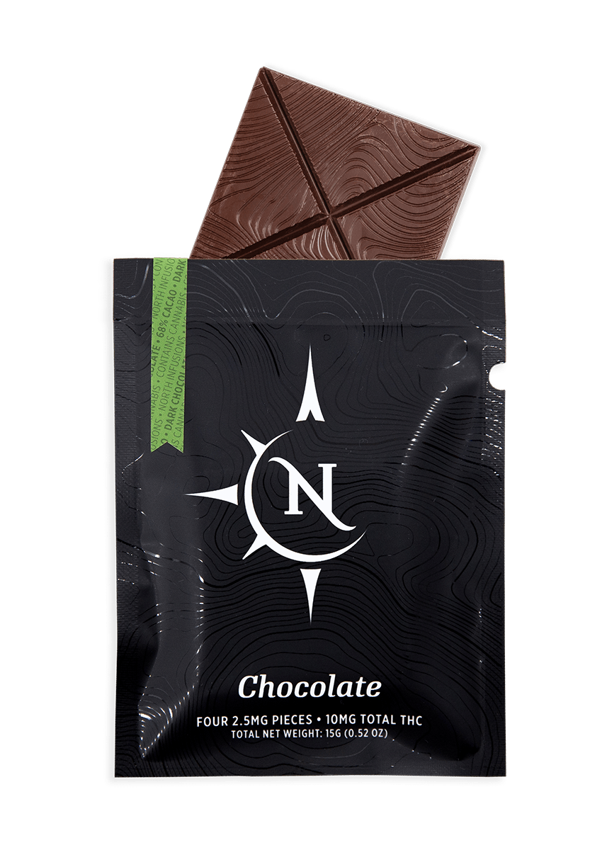 Great Northern Cannabis - Great Northern Cannabis 20mg Milk Chocolate Square (Indica) 1:1 THC:CBD - 1