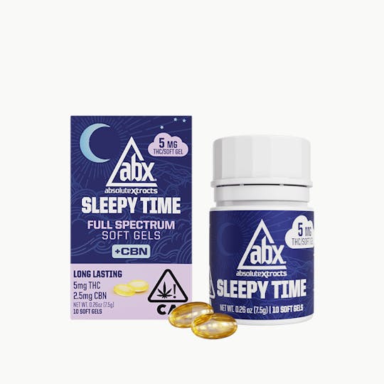ABX / absoluteXtracts - ABX - 5mg Sleepy Time Hash Rosin + CBN Soft Gels - 10ct - 1