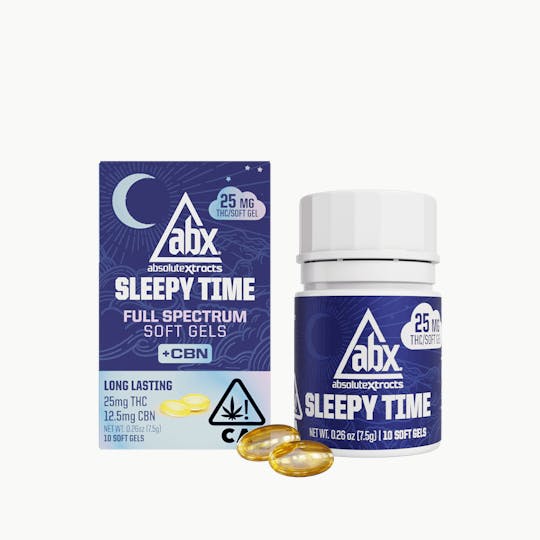 ABX / absoluteXtracts - ABX - 25mg Sleepy Time Hash Rosin + CBN Soft Gels - 10ct - 1