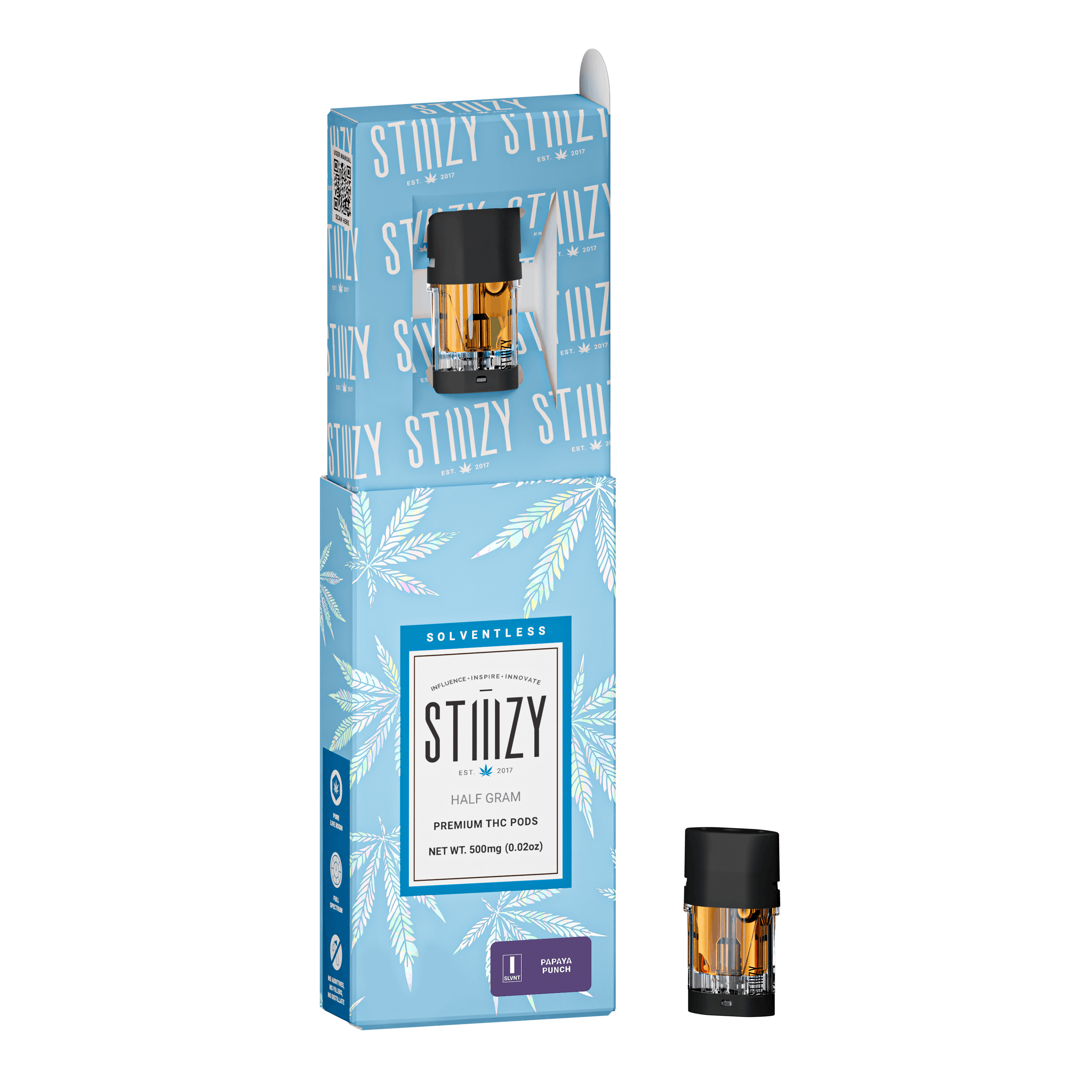 STIIIZY - Vape Cartridge - PAPAYA PUNCH .5G Solventless Live Rosin Pod - STIIIZY - 1
