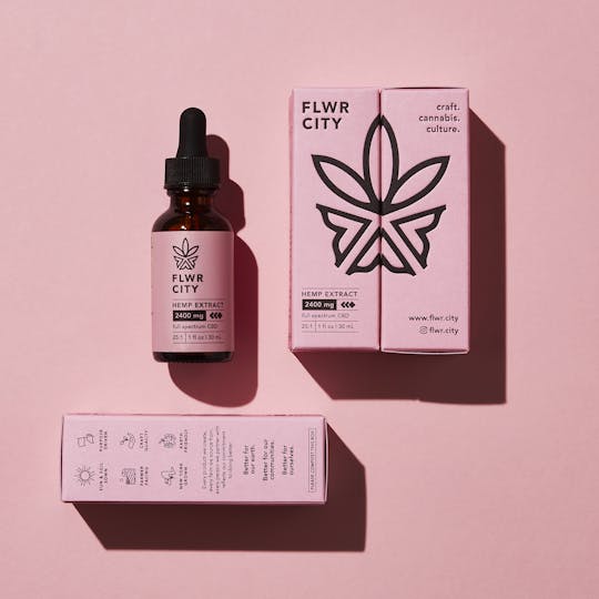 FLWR CITY COLLECTIVE - 2,400mg Full-Spectrum Tincture (CBD) - 1