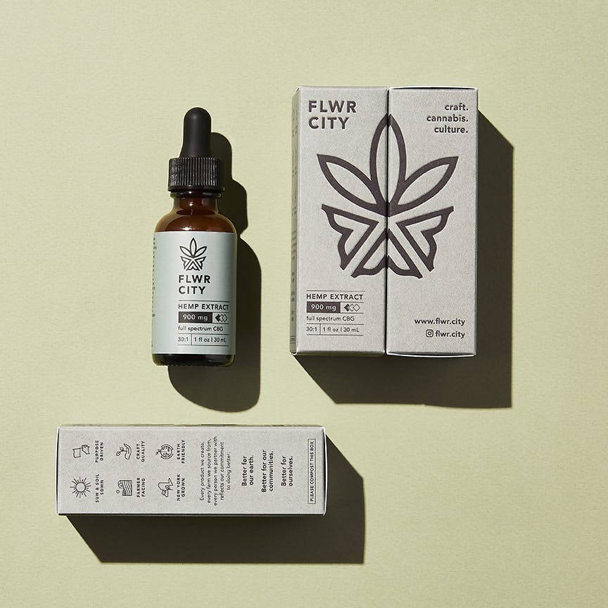 FLWR CITY COLLECTIVE - 900mg Full-Spectrum Tincture (CBG) - 1