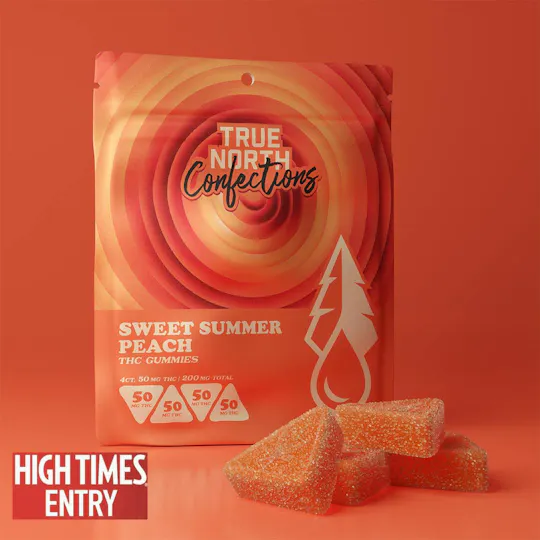 True North Collective MI - True North Collective | Sweet Summer Peach Gummies | 200mg | 4ct | 50mg/ea - 1