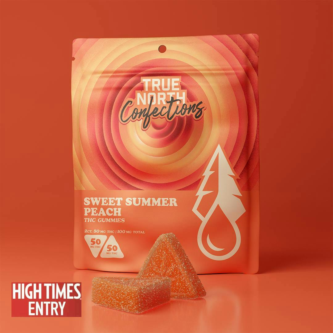 True North Collective MI - True North Collective | Sweet Summer Peach Gummies | 100mg | 2ct | 50mg/ea - 1