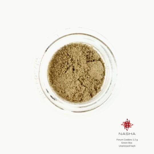 NASHA - Forum Cookies 1.2 g Green Unpressed Hash (Mattole Valley Sungrown) - 1