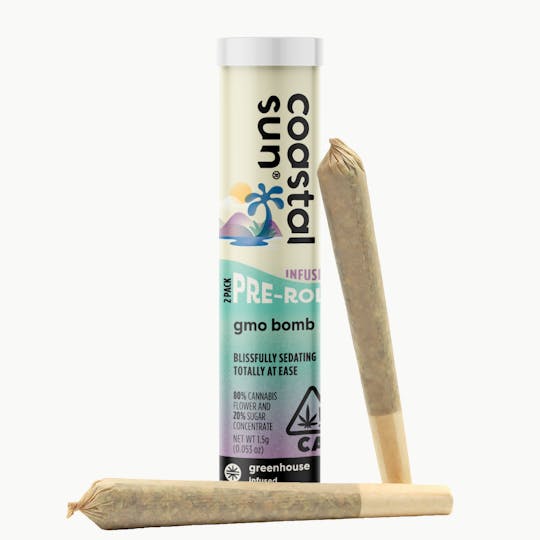 Coastal Sun - GMO Bomb Infused Greenhouse 0.75 Pre-Roll 2pk 1.5g - 1