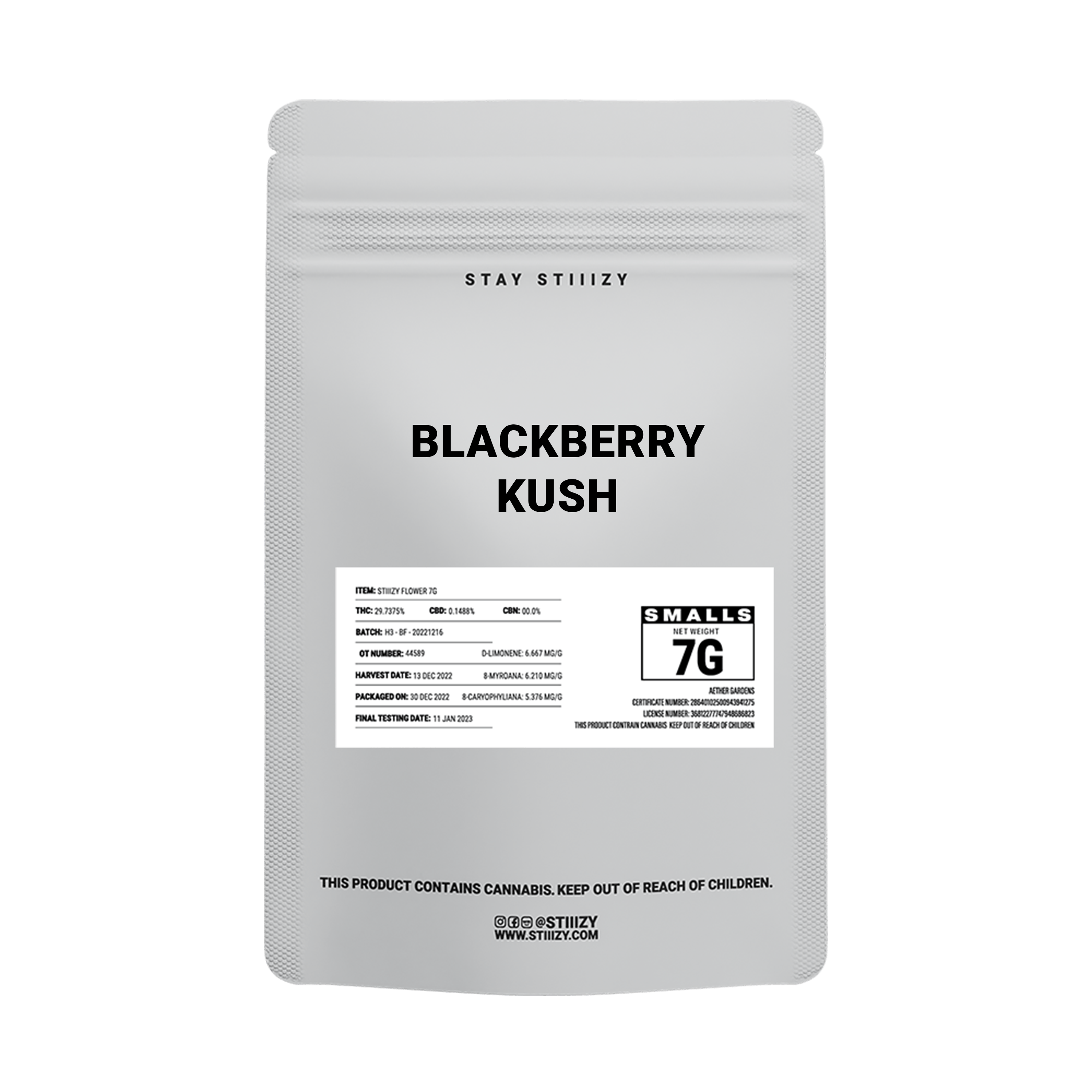 STIIIZY - BLACKBERRY KUSH - 7G - 1