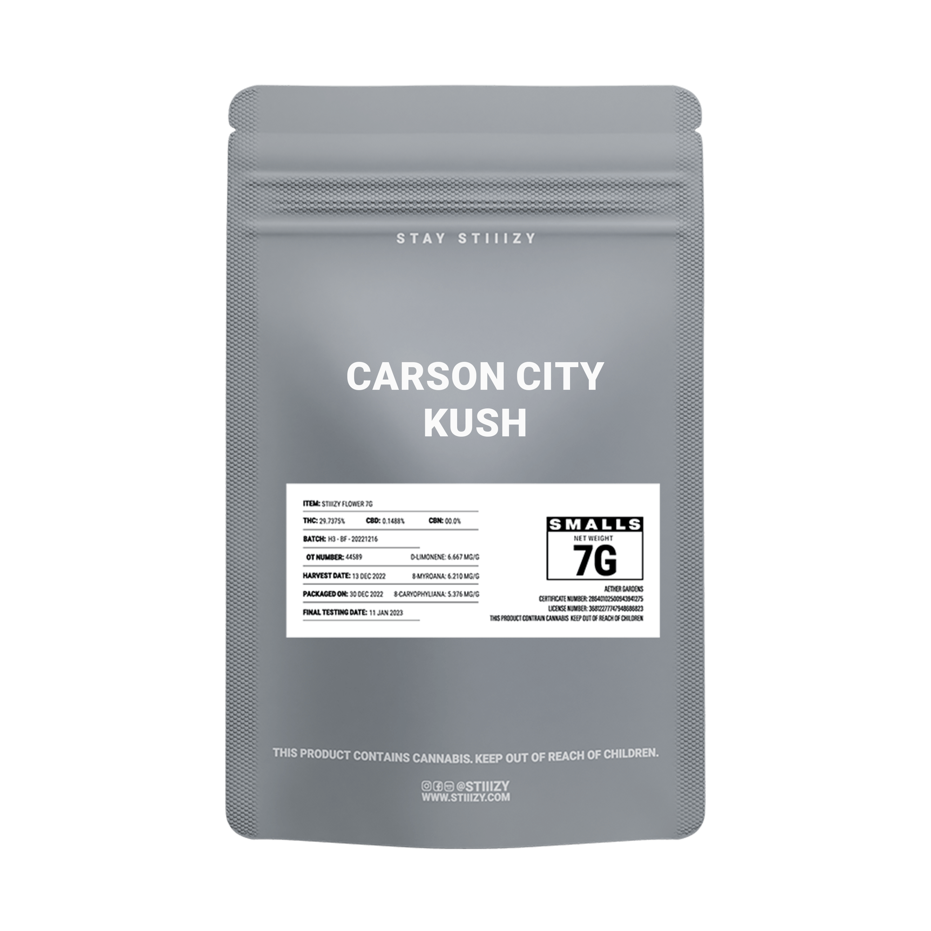 STIIIZY - CARSON CITY KUSH - 7G - 1