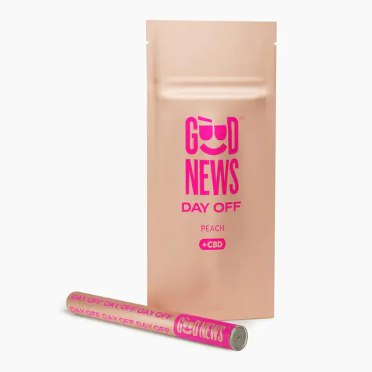Good News - Good News | Day Off Peach | 1:2 CBD:THC | Disposable | 0.5g - 1
