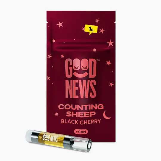Good News - Good News | Counting Sheep Black Cherry | 1:4 CBN:THC | Cartridge | 1g - 1