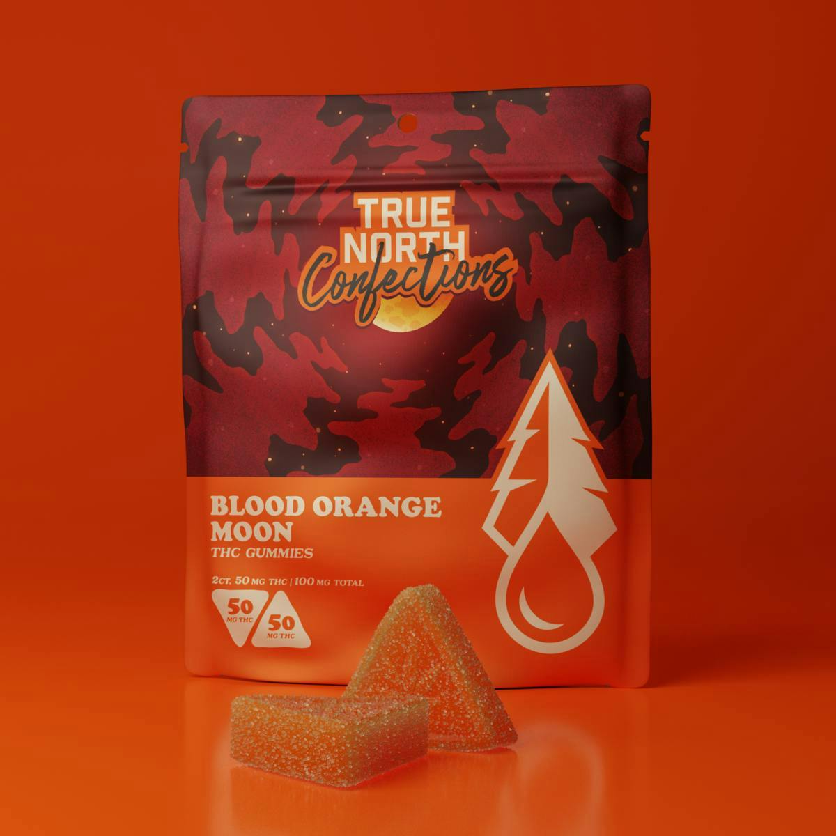 True North Collective MI - True North Collective | Blood Orange Moon Gummies | 100mg | 2ct | 50mg/ea - 1