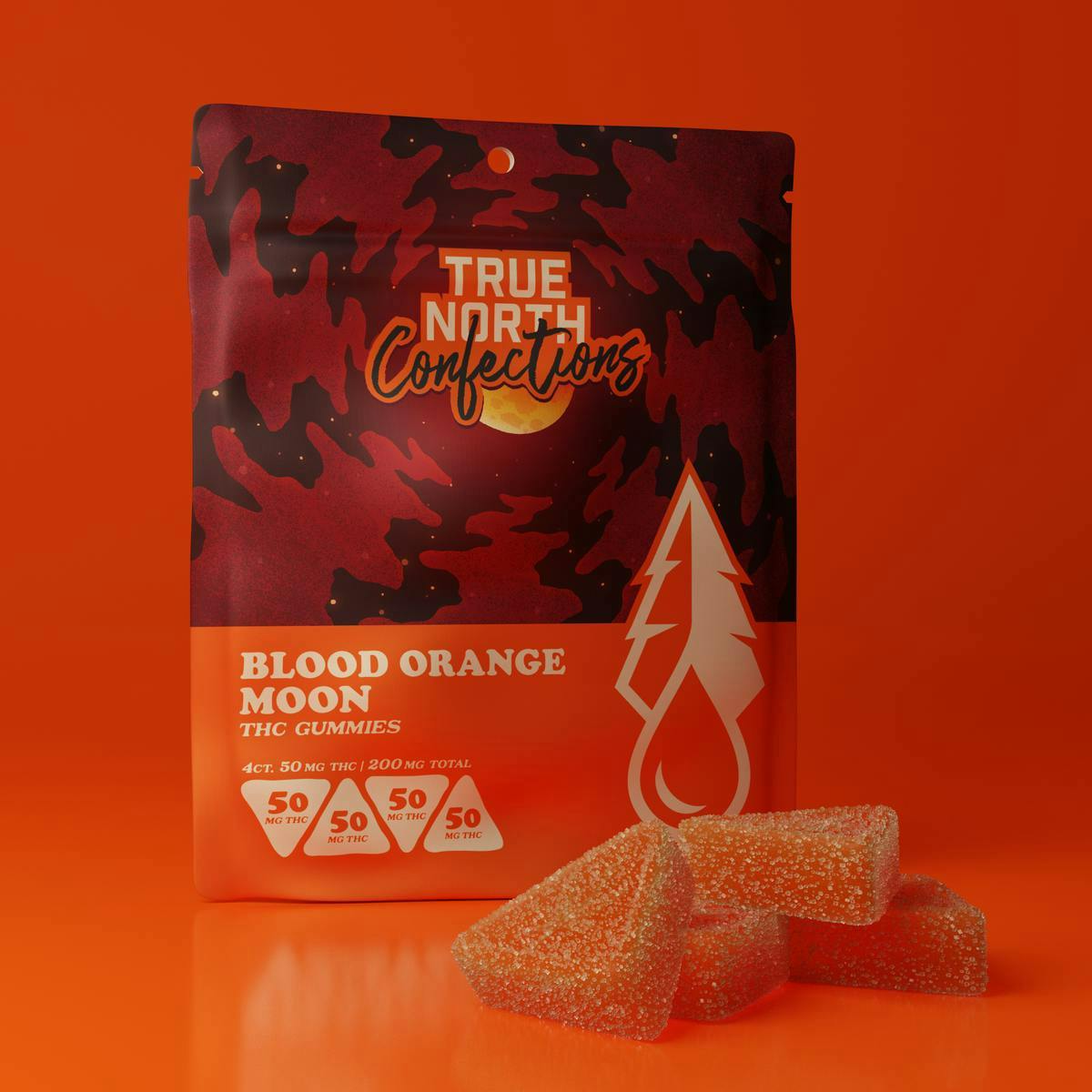 True North Collective MI - True North Collective | Blood Orange Moon Gummies | 200mg | 4ct | 50mg/ea - 1