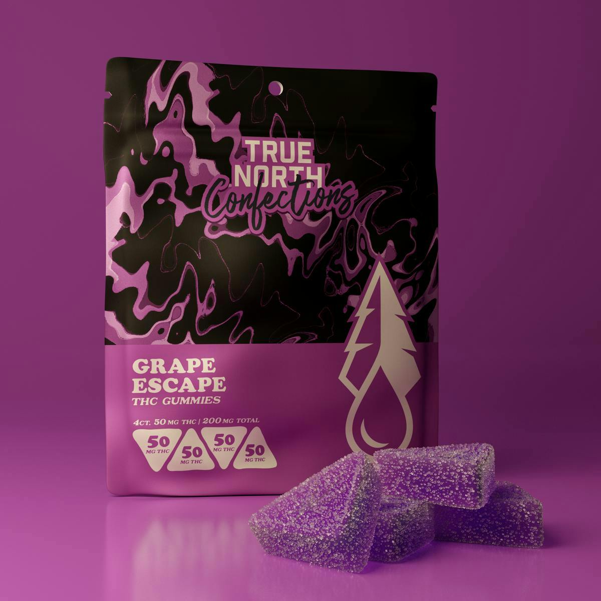 True North Collective MI - True North Collective | Grape Escape Gummies | 200mg | 4ct | 50mg/ea - 1