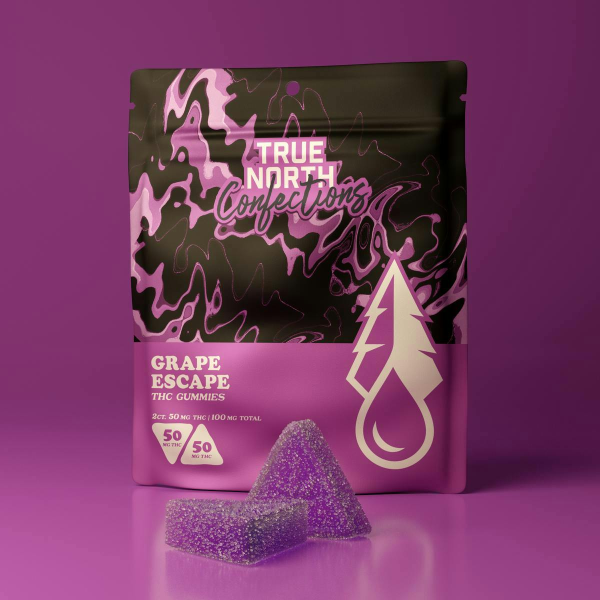 True North Collective MI - True North Collective | Grape Escape Gummies | 100mg | 2ct | 50mg/ea - 1