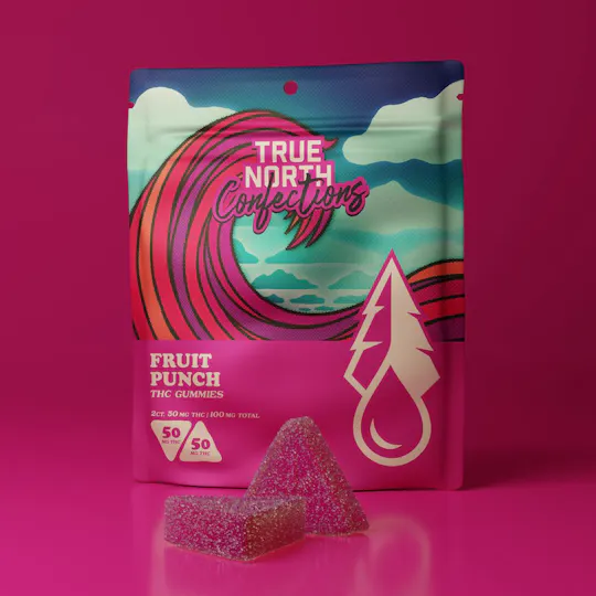 True North Collective MI - True North Collective | Fruit Punch Gummies | 100mg | 2ct | 50mg/ea - 1