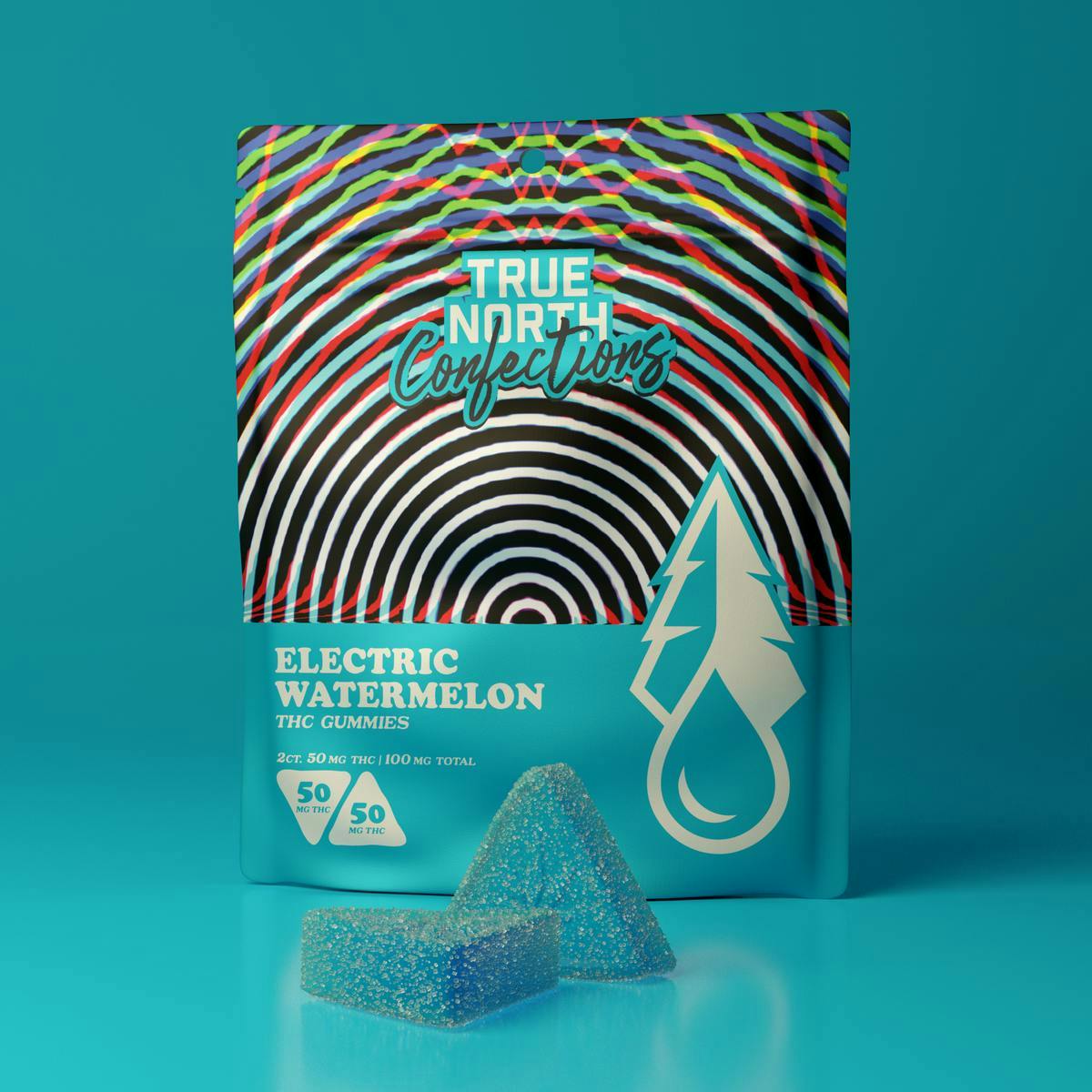 True North Collective MI - True North Collective | Electric Watermelon Gummies | 100mg | 2ct | 50mg/ea - 1