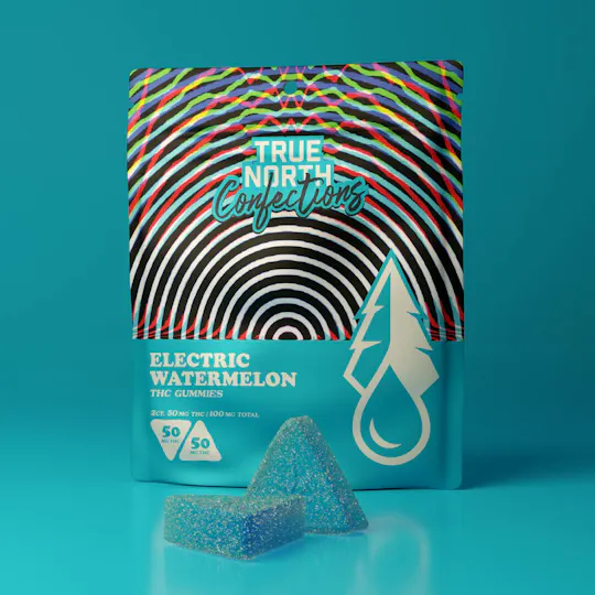 True North Collective MI - True North Collective | Electric Watermelon Gummies | 100mg | 2ct | 50mg/ea - 1