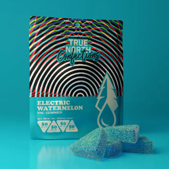 True North Collective MI - True North Collective| Electric Watermelon Gummies | 200mg | 4ct | 50mg/ea - 1