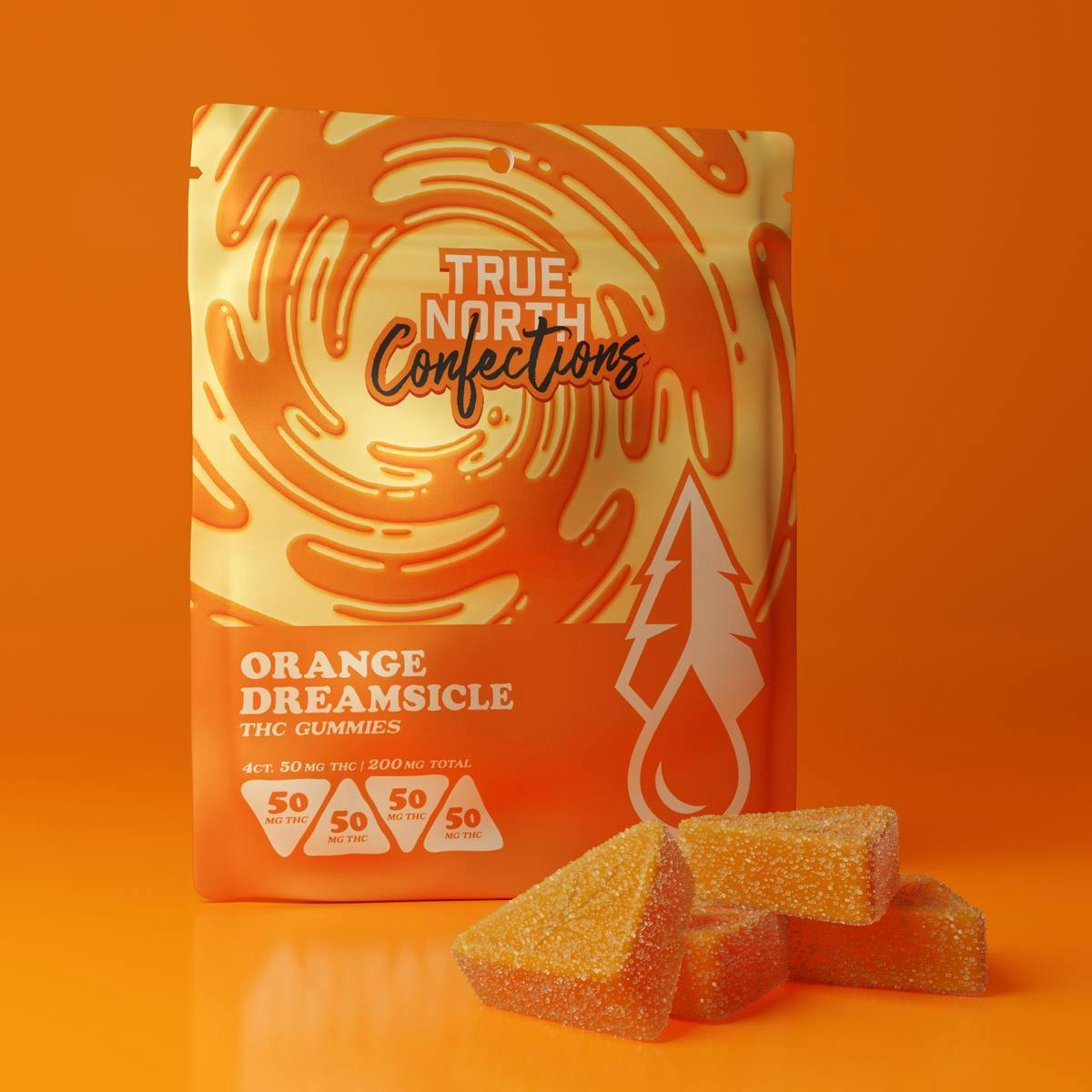 True North Collective MI - True North Collective | Orange Dreamsicle Gummies | 200mg | 4ct | 50mg/ea - 1