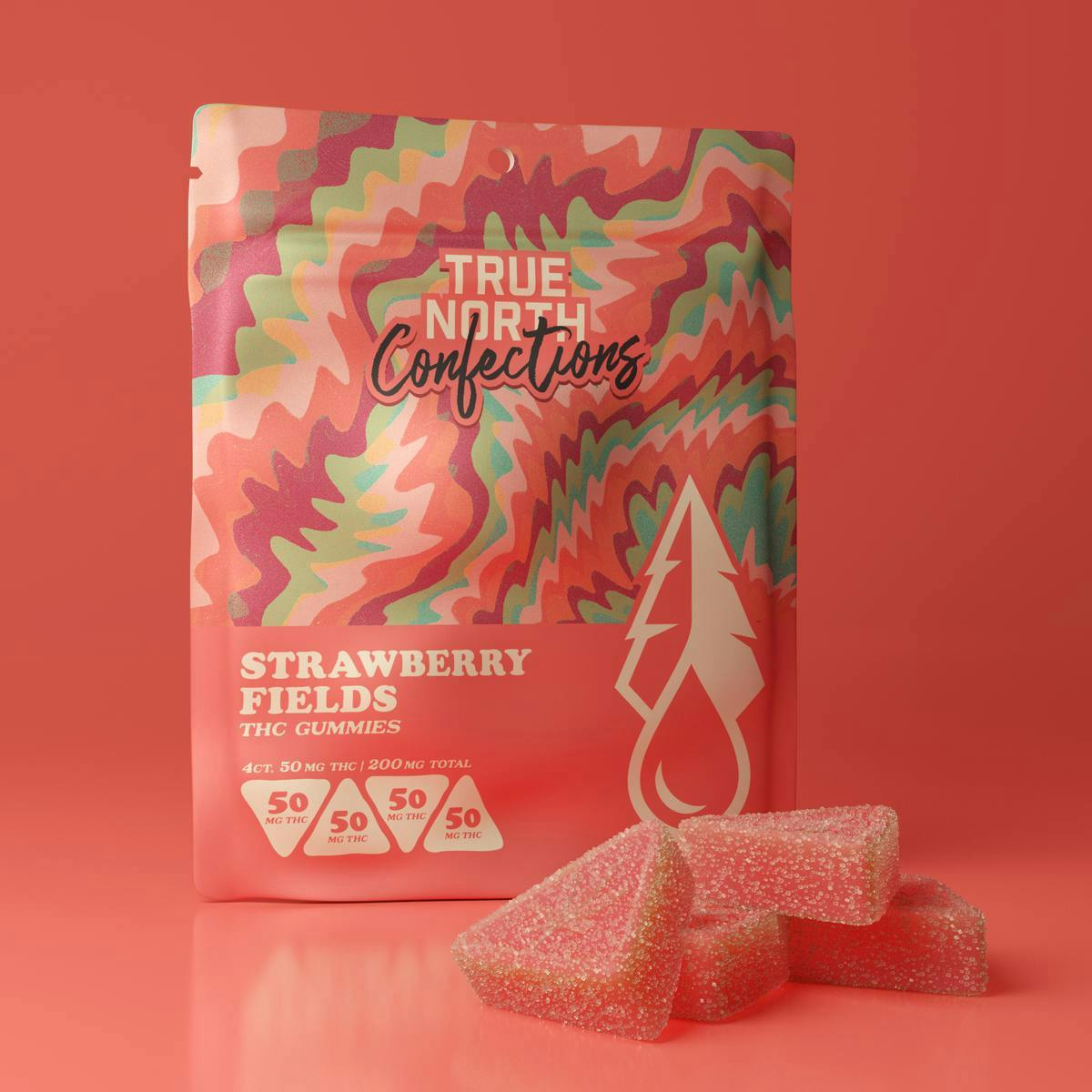 True North Collective MI - True North Collective | Strawberry Fields Gummies | 200mg | 4ct | 50mg/ea - 1