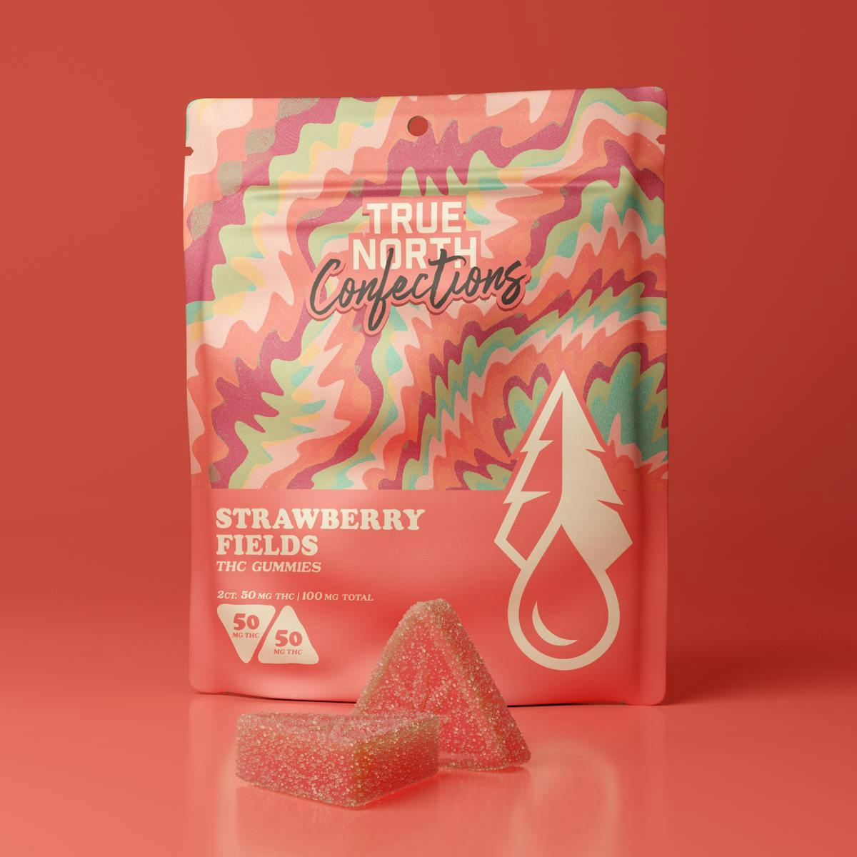 True North Collective MI - True North Collective | Strawberry Fields Gummies | 100mg | 2ct | 50mg/ea - 1